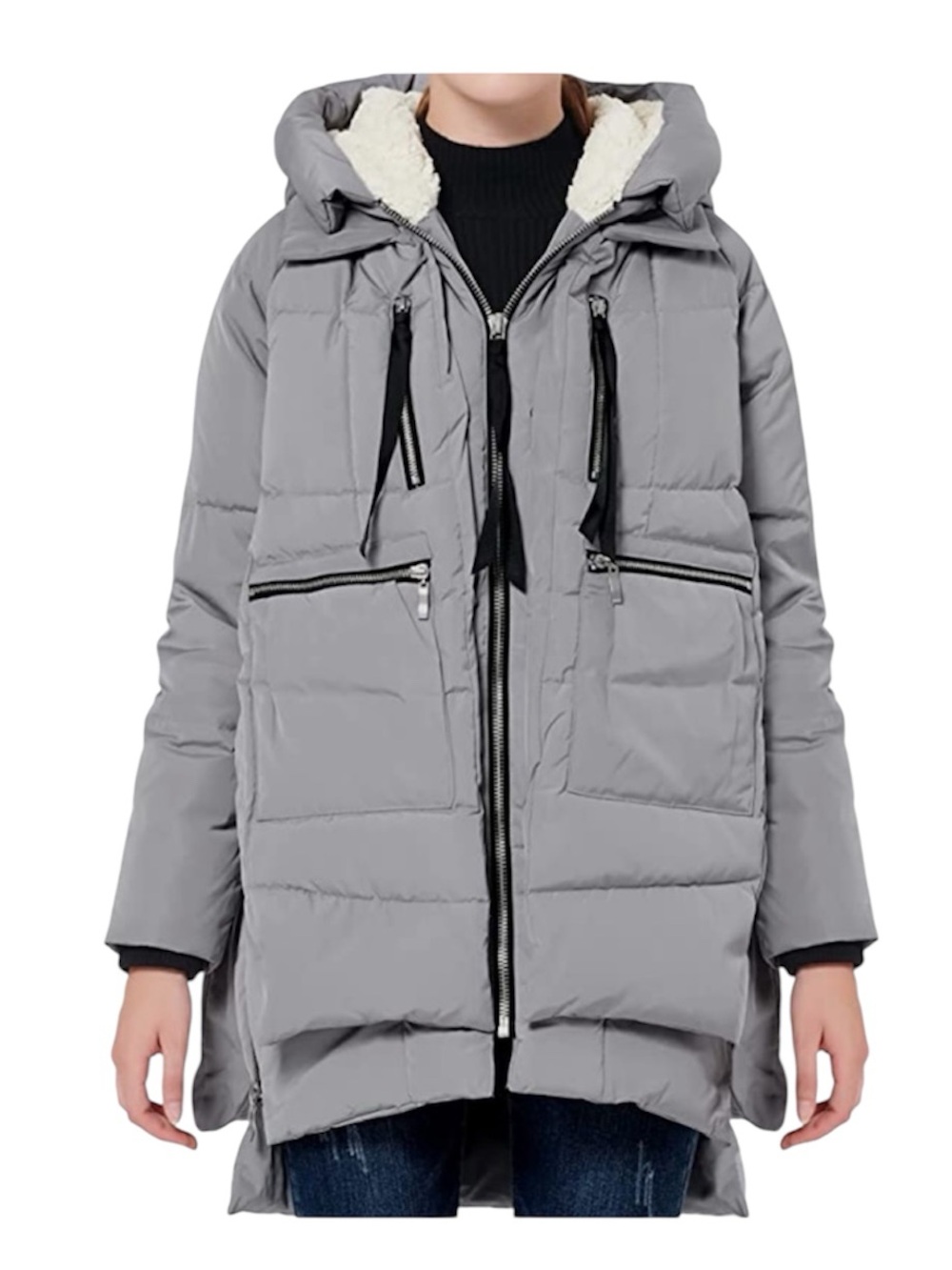 Orolay Thickened Down Jacket Gray XS Puffer Coat Full Zip Women’s Amazon Coat